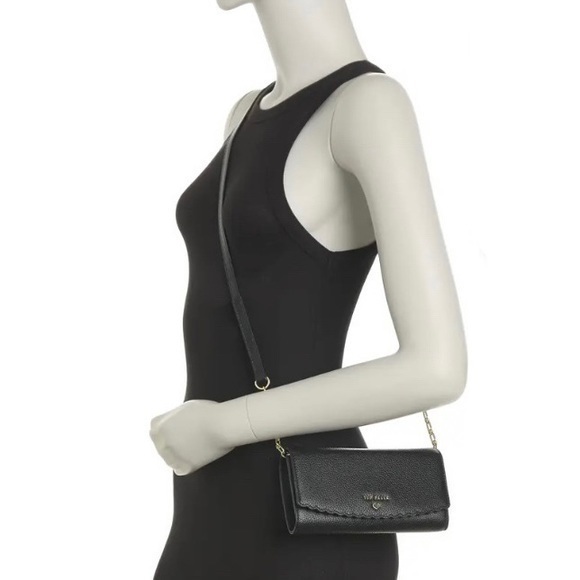 TED BAKER Scalloped Leather Purse Crossbody - Picture 1 of 12